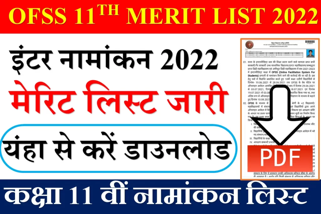 Inter Admission Merit List 2022