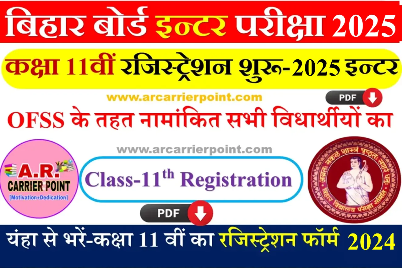 BSEB Inter Registration Form 2024 For Exam 2025