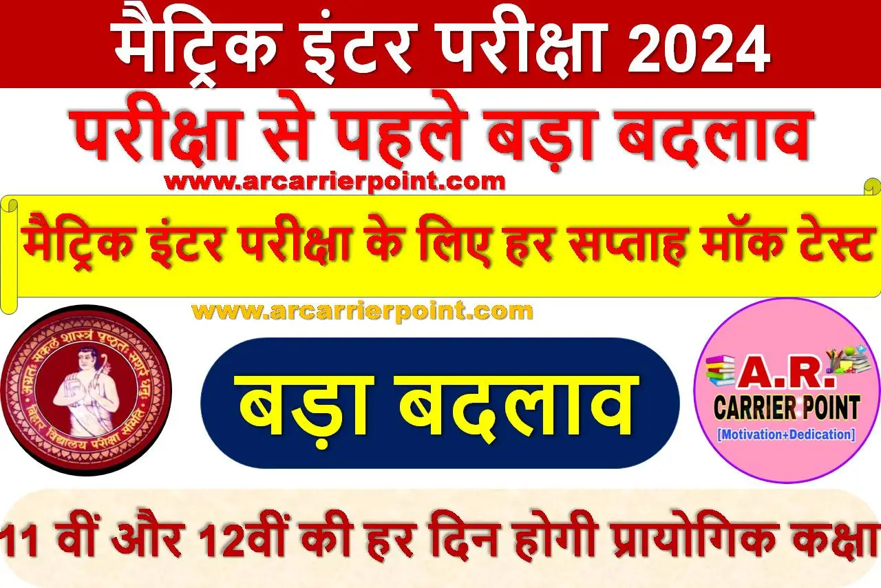 मैट्रिक इंटर परीक्षा 2024