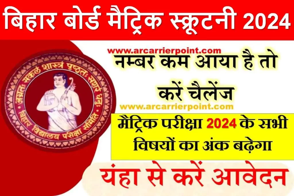 Bihar Board Matric Scrutiny Online Form 2024