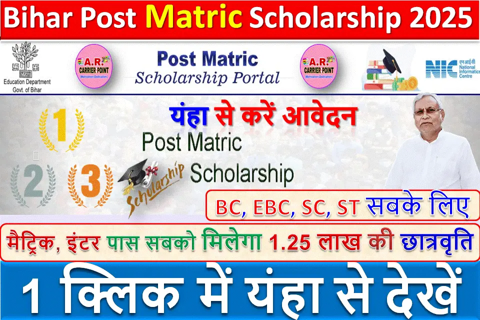 Bihar Post Matric Scholarship 2025 | पोस्ट मैट्रिक छात्रवृत्ति के लिए आवेदन शुरू