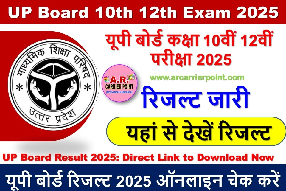 UP Board 10th 12th Exam 2025 result declared - link active