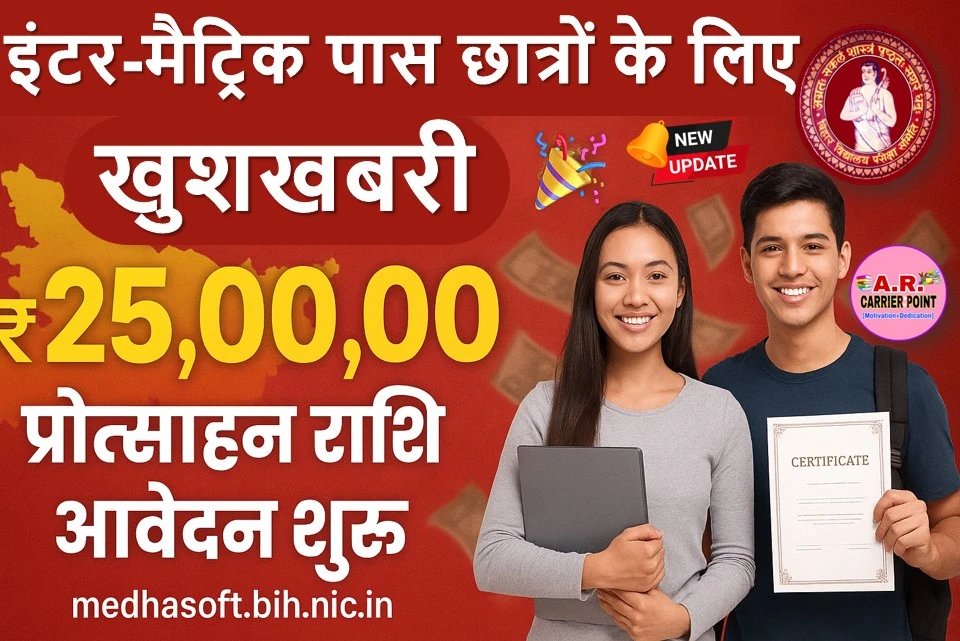 इंटर और मैट्रिक पास प्रोत्साहन राशि 2025 | आवेदन के लिए खुला पोर्टल
