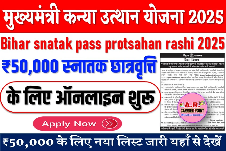 Bihar snatak pass protsahan rashi 2025