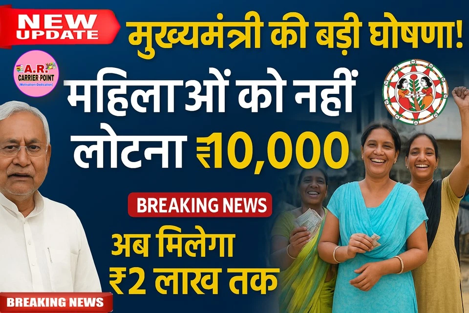 मुख्यमंत्री महिला रोजगार योजना के ₹10 हजार नहीं लौटाना होगा और मिलेगा ₹2 लाख