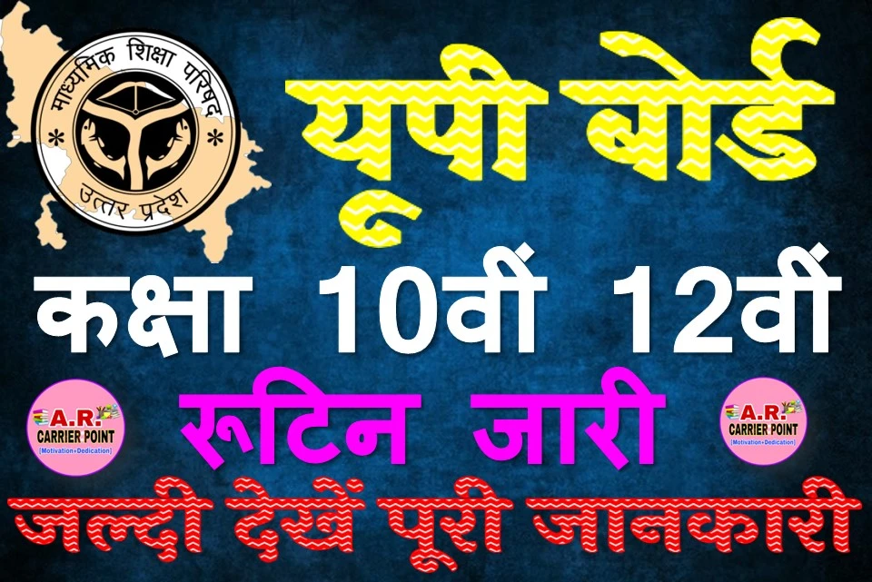 यूपी बोर्ड कक्षा 10वीं 12वीं रूटिन जारी - जल्दी देखें