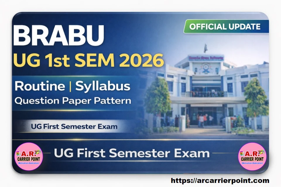 Brabu Ug First Semester exam 2026 routine - Syllabus question paper