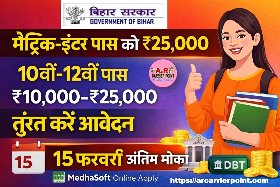 मैट्रिक इंटर पास प्रोत्साहन राशि | ₹10 हजार और ₹25 हजार के लिए 15 फरवरी तक मौका