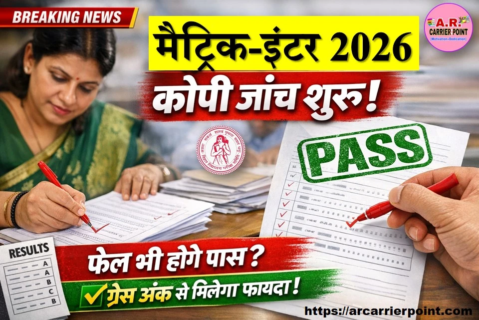 मैट्रिक इंटर परीक्षा 2026 का कॉपी का मूल्यांकन शुरू | फेल विधार्थी भी ग्रेस अंक से होगें पास