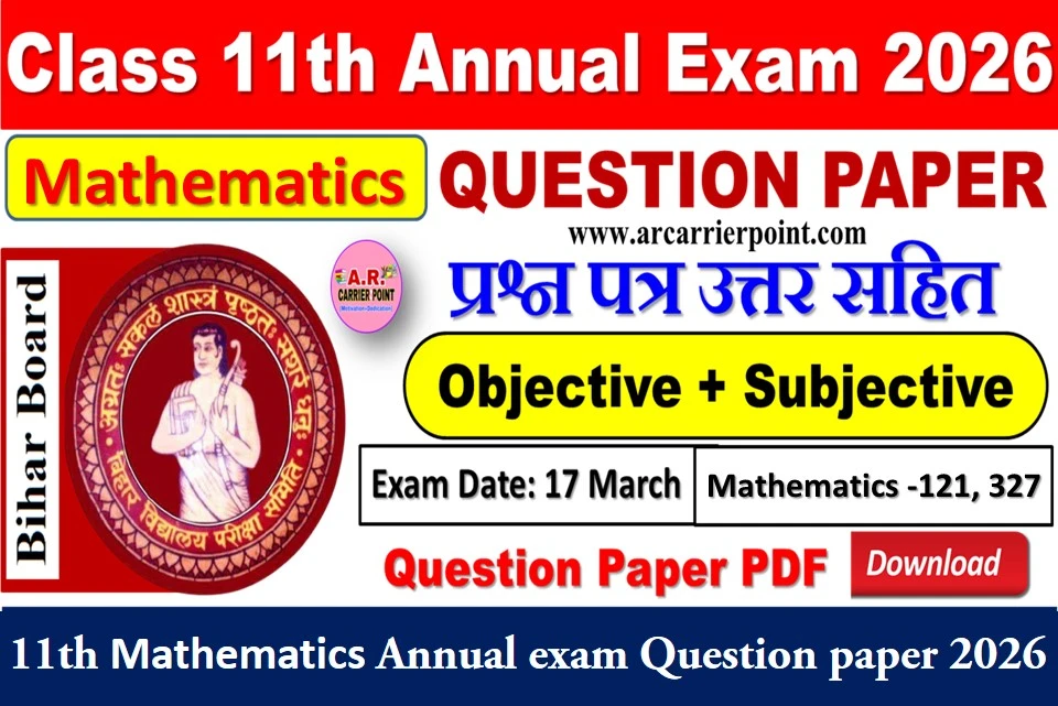 11th Mathematics Annual exam