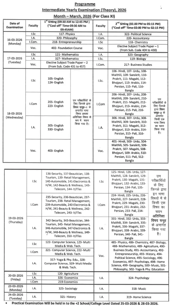 11th Annual exam 2026