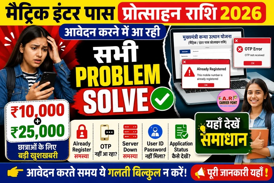 मैट्रिक इंटर पास प्रोत्साहन राशि 2026