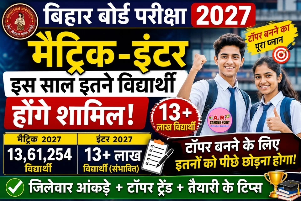 बिहार बोर्ड मैट्रिक इंटर परीक्षा 2027 में इस साल इतने विधार्थी सम्मलित होगें - टॉपर कैसे बने